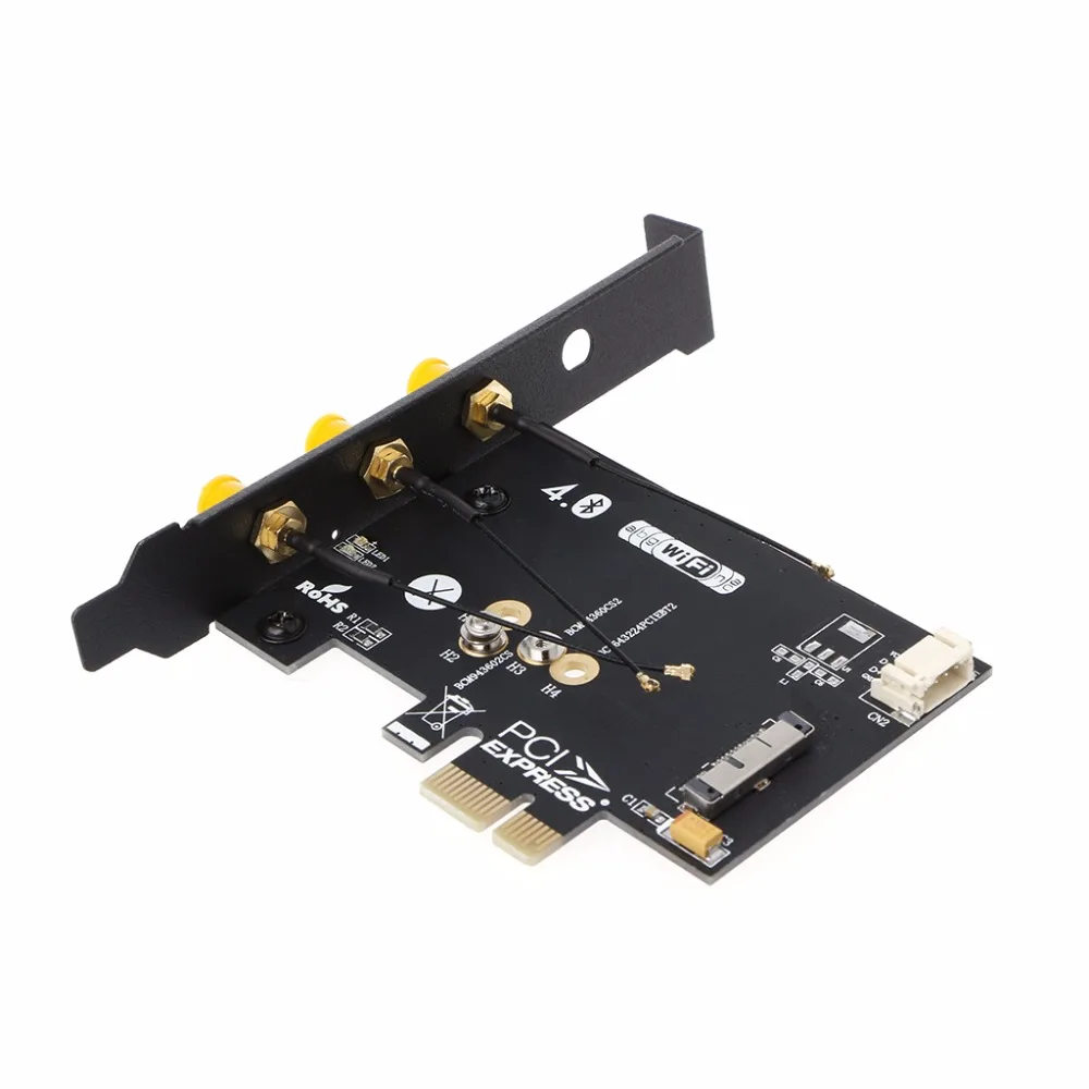 1 комплект WiFi + Bluetooth 4,0 Беспроводная карта для Mini PCI-E 1X адаптер для компьютера PC/Hackintosh высокого качества