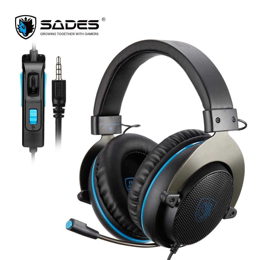 SADES R3 игровая гарнитура 3,5 мм бас объемный звук наушники с y адаптером для PS4/Xbox one/PC/Phone|Наушники и гарнитуры| | АлиЭкспресс