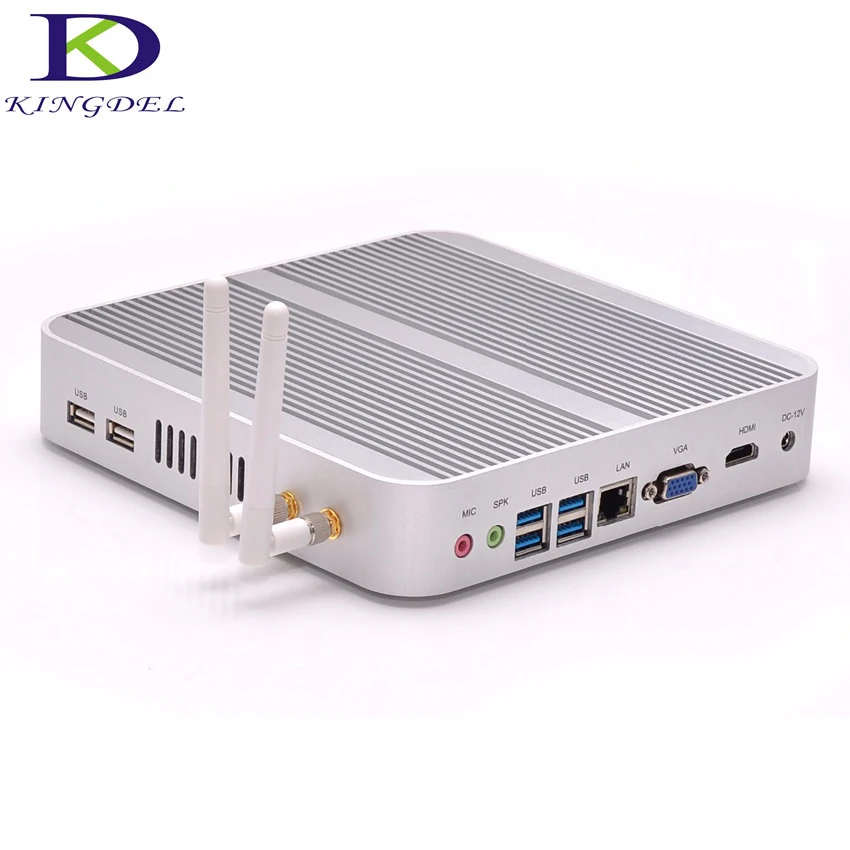 Тонкий клиент безвентиляторный неттоп Intel i5 7200u i3 7100u Dual Core Linux ТВ Box HTPC HDMI VGA Оконные рамы 10 Оперативная память intel Графика 620