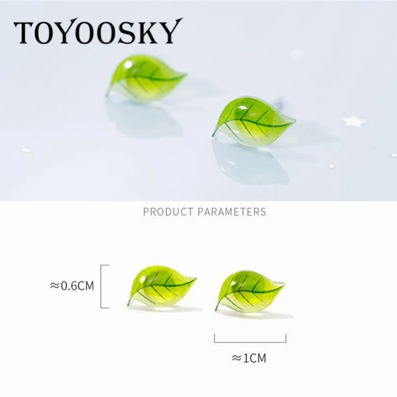 

Fashion Style Leave Plant Shape Earrings with 925 Sterling Silver Needle