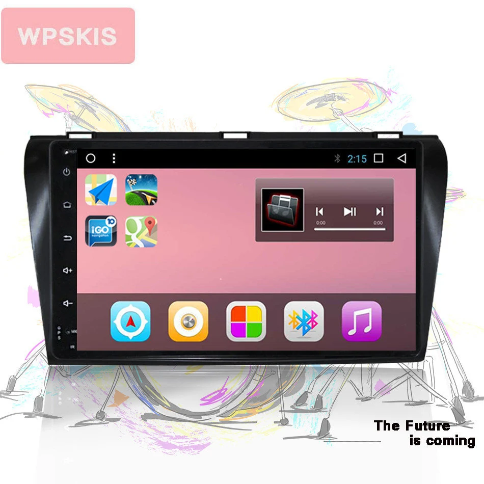 Perfect HD Android 9.0 4GB RAM Car DVD Player GPS Map RDS Radio wifi DVR camera OBD2 Bt For Mazda 3 03-2005 2006 2007 2008 2009 Headunit 3