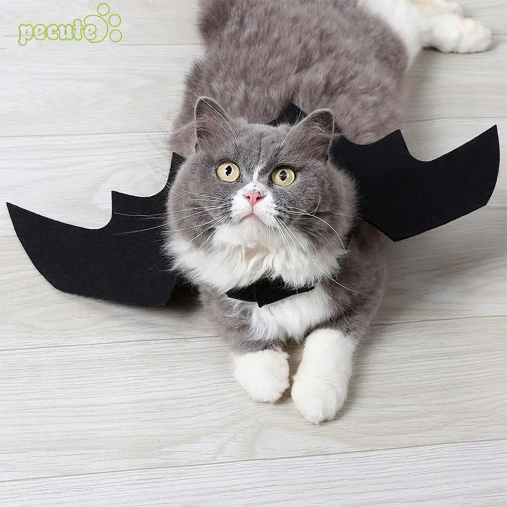Halloween Funny Cat Clothes Bat Wings Cute Fancy Pet Dress Dressing Up