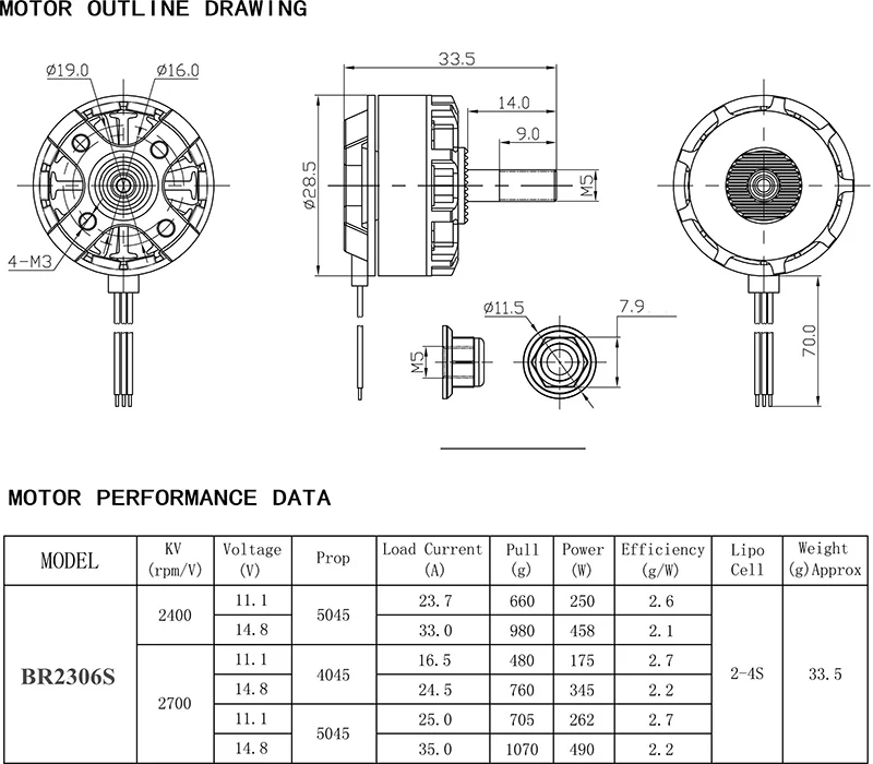 Новое поступление 4X Racerstar Racing Edition 2306 BR2306S 2700KV 2-4S бесщеточный двигатель для X210 X220 250 FPV Гоночная рама для RC частей