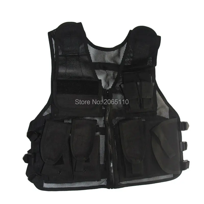 

Tactical Mesh Camouflage Vest Police CS Nylon Jumper Carrier Airsoft Paintball Military Hunting Protective Sleeveless Jacket