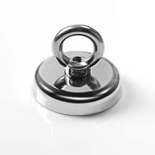 D60mm 110kg Magnet Pulling Search Tool Super Strongest Neodymium Magnet with Ring for Fishing Gear Deap Sea Salvage Equipments