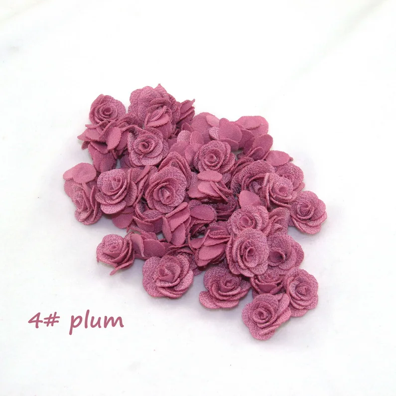 24 шт. дешевый цветок тканевый искусственный цветок 2,5 см 18 цветов для свадебного платья праздничное украшение может смешивать цвета - Цвет: plum