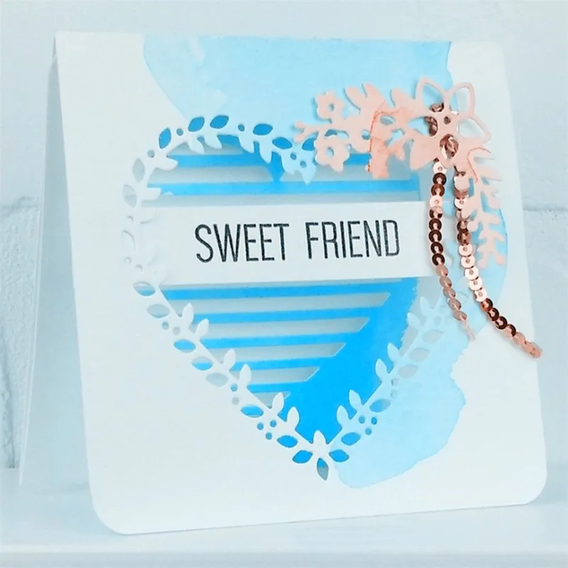 

Love flower greeting Metal Cutting Dies Stencil Scrapbooking Photo Album Card Paper Embossing Craft DIY