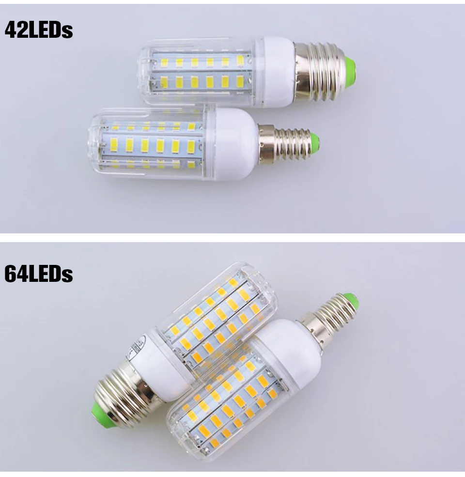 LED E27 Corn Bulb 110V 220V Lamp E14 Aluminum Energy saving Lighting Bulb SMD 5730 No Flicker lamparas lights (14)