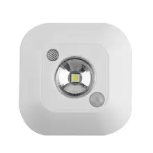 1 pc 2016 Popular New Mini Wireless Infrared Motion Sensor Ceiling Night Light Battery Powered Porch Lamp Free Shipping