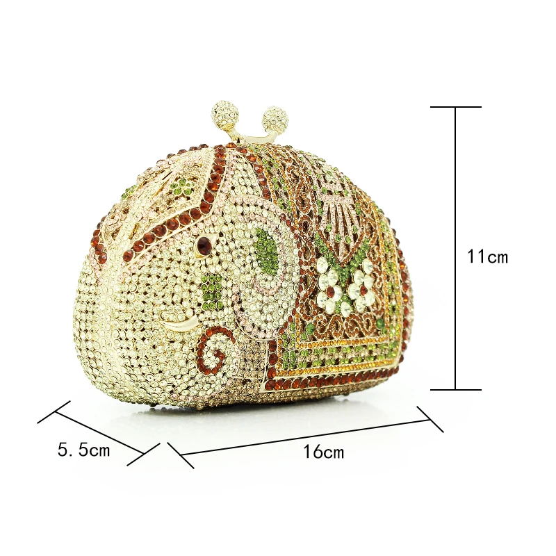 Камень кристалл сумка Свадебная дизайнерская сумка клатч слон Женская сумочка горный хрусталь клатч вечерняя сумка женский кошелек для вечеринки(8629A-YE