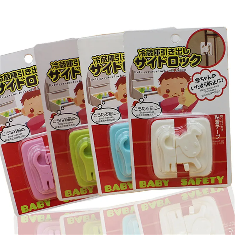 Baby Care Safety Lock Cartoon Elephant Baby Cabinet Locks Straps Drawer Wardrobe Cover Door Fridge Cabinet Lock Window Security