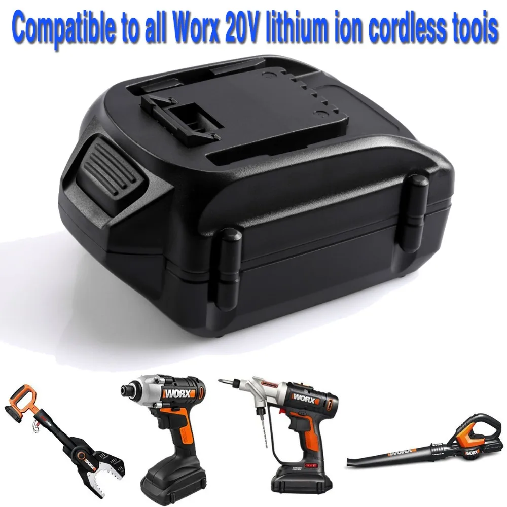 18v 20V 5000mah аккумуляторная инструмент Li-Ion Батарея для WORX-RW9161, WG151.5, WG151E, WG155, WG251, WG251.5, WG255, WG540, WA3511