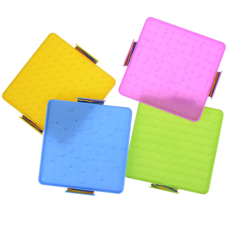 Plastic Nail Plate Primary Mathematics Nailboard Tool Geometry Demo Children Educational Toy Teaching Instrument Puzzle Game Toy Plastic Nail Plate Primary Mathematics Nailboard Tool Geometry Demo Children Educational Toy Teaching Instrument Puzzle Game Toy