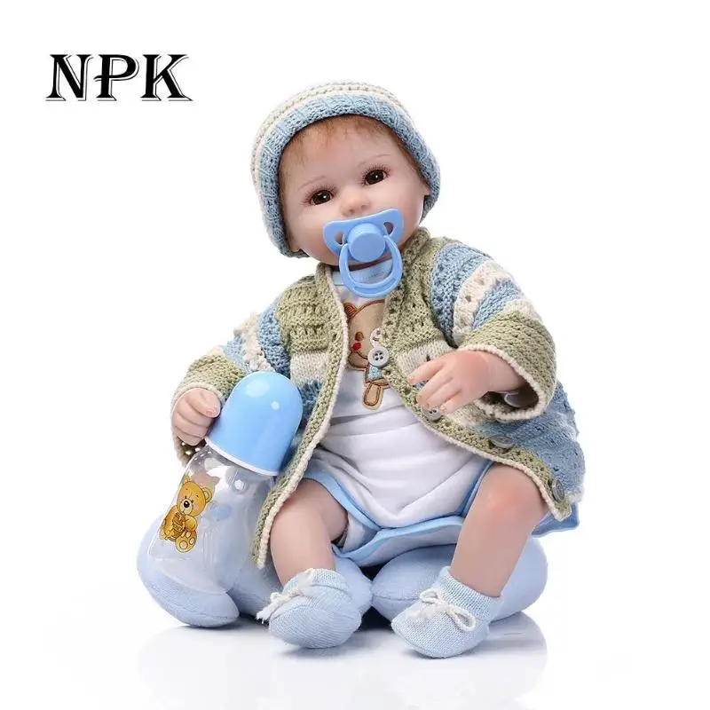 

55cm/22" Silicone Reborn Baby Doll Kids Playmate Gift For Girls Boneca Reborn Men Toys for Bouquets Doll Newborn Infant