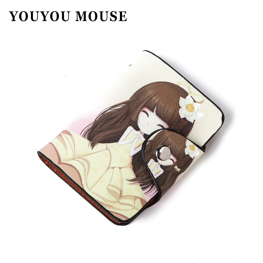 New Women Fashion Business Credit Card Holder Wallet Cute Creative Paintings Bank Card Bag 26 Slots ID Holder Bag Purse