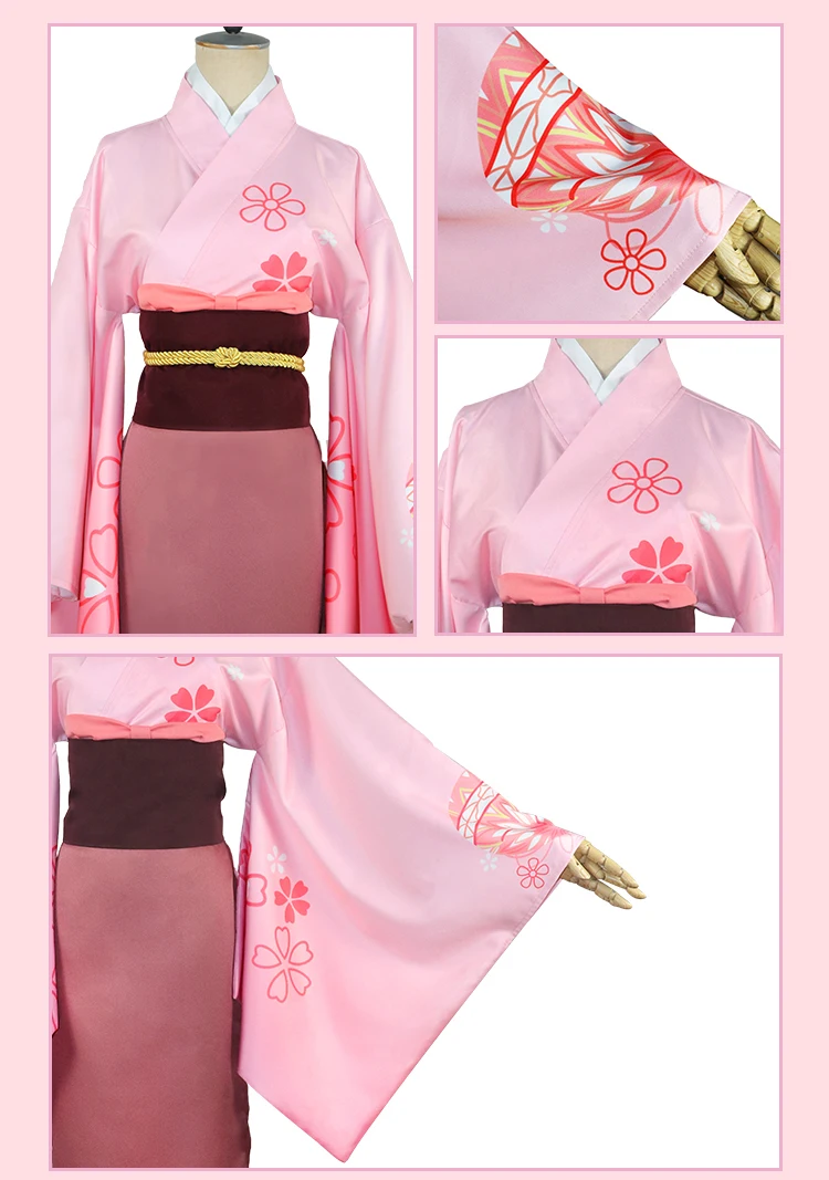 New Anime Konohana kitan Cosplay Costume Sakura Cospaly Yukata Kimono Women Dress for Halloween  (6)