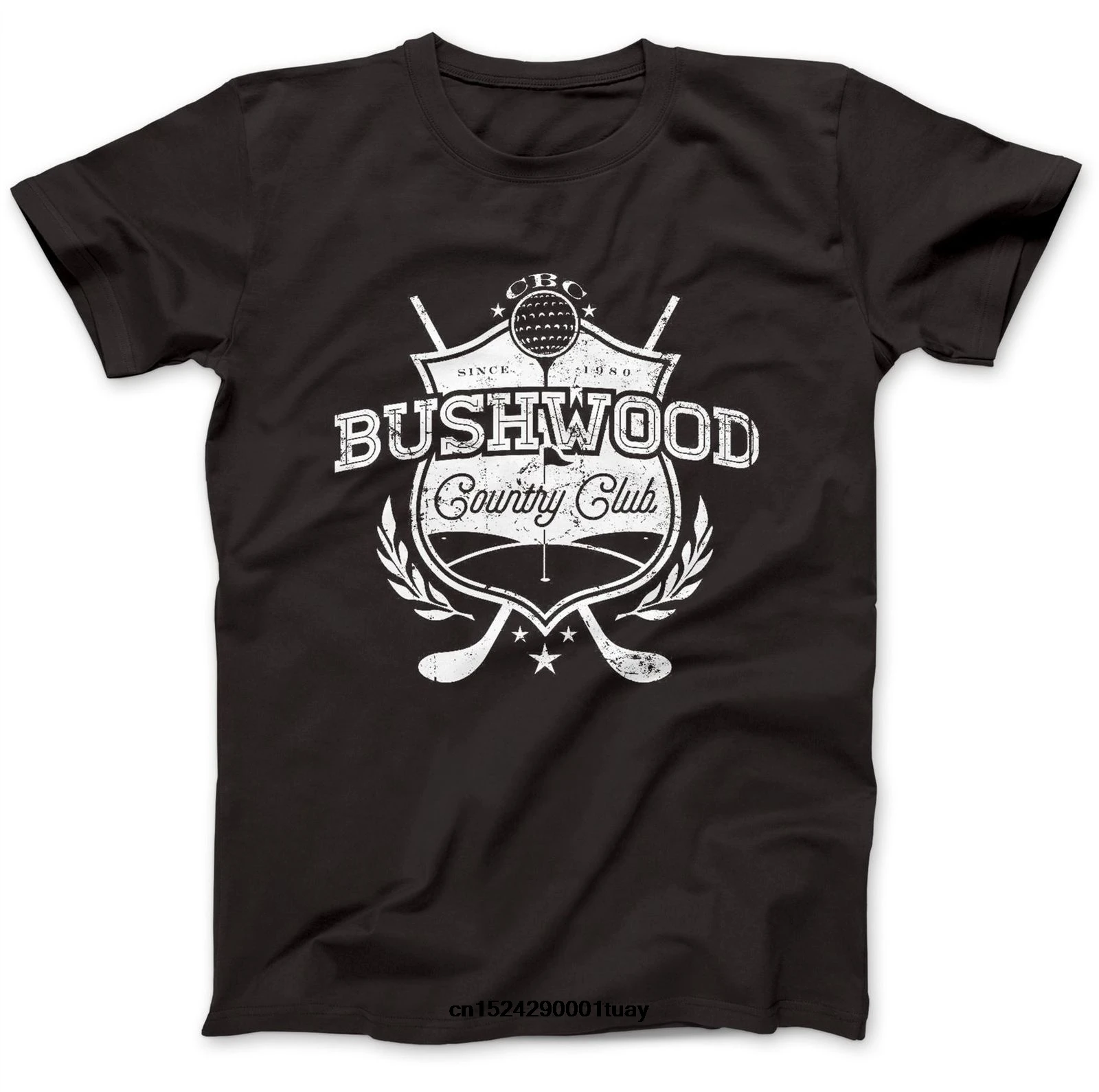 Забавная Мужская футболка белые футболки черная Caddyshack Inspired с нашивкой Чейз |