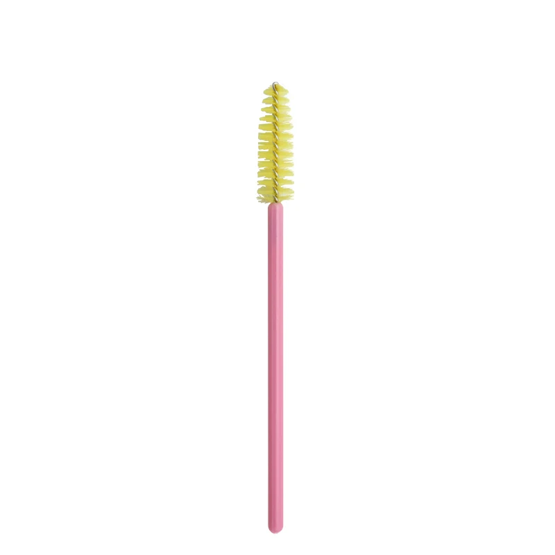 50/100Pcs Eyelash Brushes Makeup Brushes Disposable Mascara Wands Applicator Spoolers Eye Lashes Cosmetic Brush Makeup Tools - Handle Color: 50pcs yellow