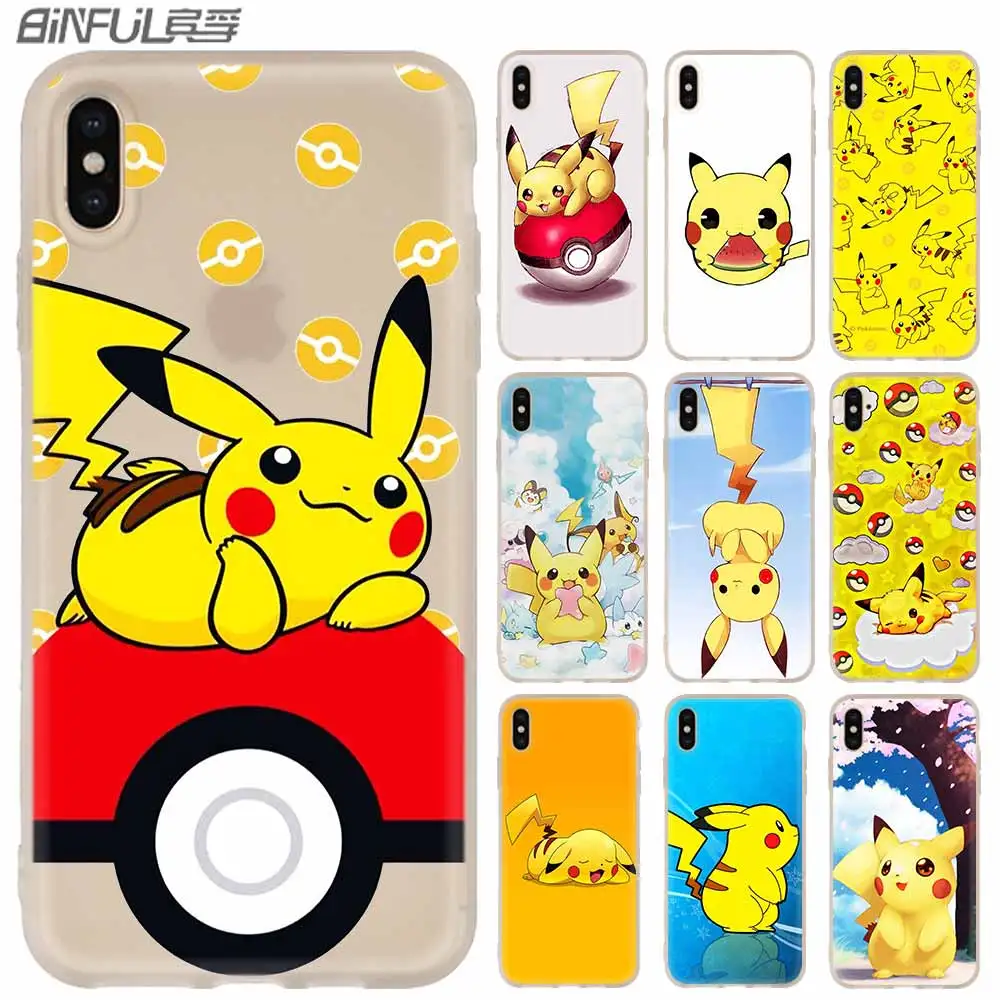 MLLSE Pikachues Silicone Case FOR iPhone compatible 10 X