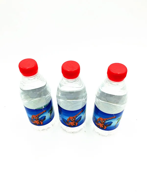 6PCS/LOT SPIDER-MAN WATER BOTTLE LABEL KIDS BIRTHDAY PARTY DECORATION SPIDER BOTTLE LABEL SPIDERMAN STICKER
