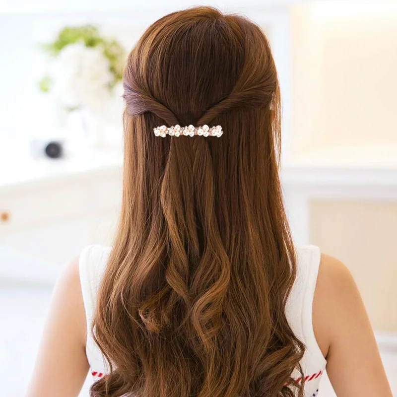 1 шт 5 цветные аксессуары для волос в Корейском стиле заколки для девочек Для женщин заколки для волос заколка для волос Элегантный Высокое качество жемчуга Лидер продаж, кристалл