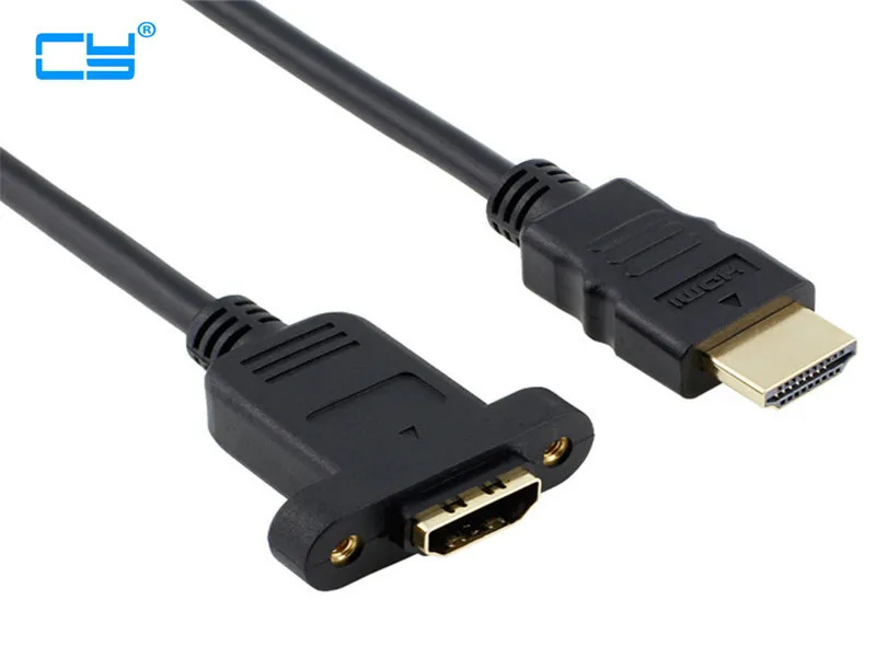 Кабель удлинитель с винтовым отверстием для крепления на панели HDMI A 1 4 19pin|cable