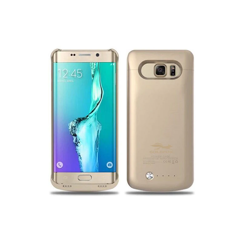 Для S6 edge plus Перезаряжаемые Батарея Мощность банк чехол для samsung Galaxy S6 edge plus 4200 мАч Внешний Батарея Зарядное устройство крышка - Цвет: Золотой