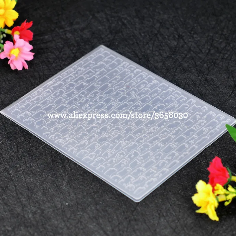 Brick Wall Plastic Embossing Folder For Scrapbook DIY Album Card Tool Plastic Template 12.1x15.3cm 8071130