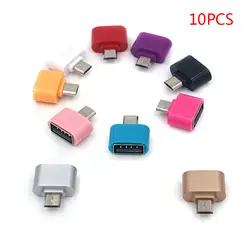 Новый 10 шт OTG адаптер Micro USB к USB 2,0 Otg конвертер кабель для Android samsung планшетный ПК Galaxy флэш-Мышь Клавиатура OTG