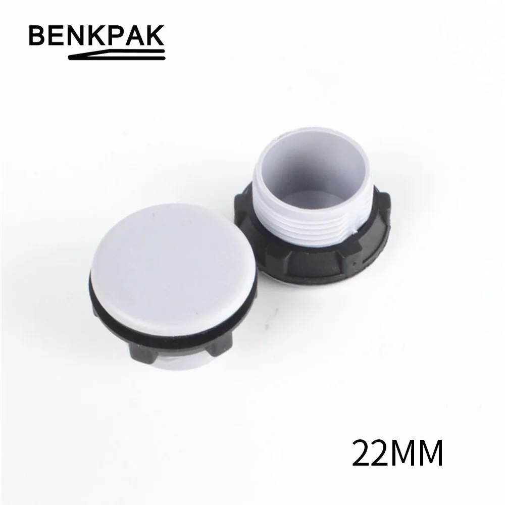

10PCS 22mm Plastic Tube Plug Cap For Push Button Switch Box