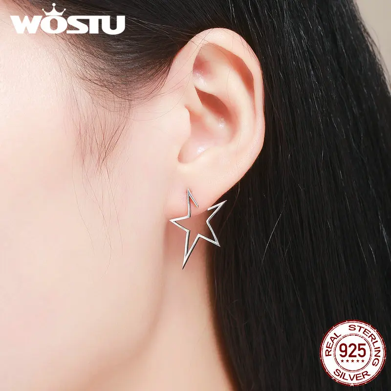 Женские серьги гвоздики из серебра 100% пробы с подсветильник кой|brand stud earrings|fashion