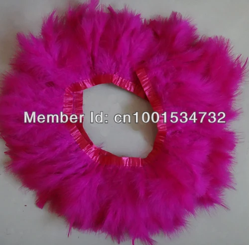 

Free Shipping 6Yards 15-18cm width Fuchsia Hot pink Turkey Feather trim Skirt Dress AAA quality for Carnival showgirl custome