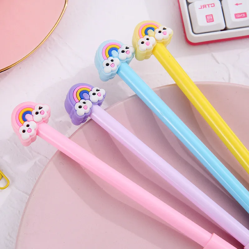 

40 PCs Creative Rainbow Neutral Pen Office Students Stationery Supplies Carbon Signature Pen Wholesale