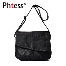 

Ladies Crossbody Vintage Bags For Women Luxury Brand Soft Black Leather Handbags Sac a Main Female Shoulder Bag For Women 2018