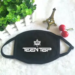 Kpop Подросток Топ альбом логотип печати k-pop моды маски Унисекс Хлопок Черный Рот Маски