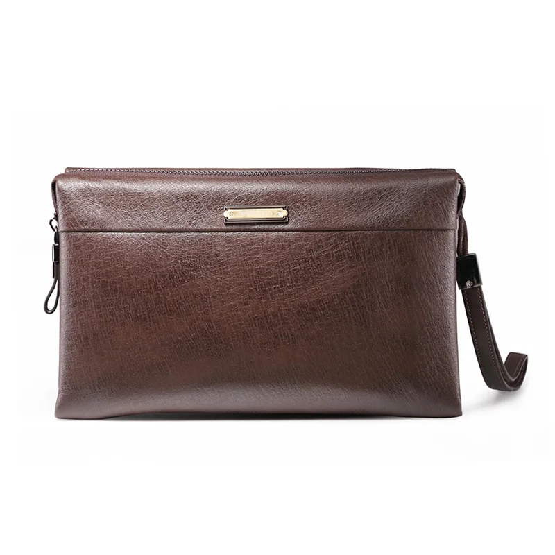 

teemzone Men's Business Genuine Soft Leather Casual Vintage Wrist Day Clutch Handbag Organizer Clutch Bag Checkbook S3326