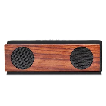 

Solid Wood Wireless Bluetooth Speaker Dual Speaker Subwoofer HIFI-class mini portable Speaker sound bar for ipad computer phone