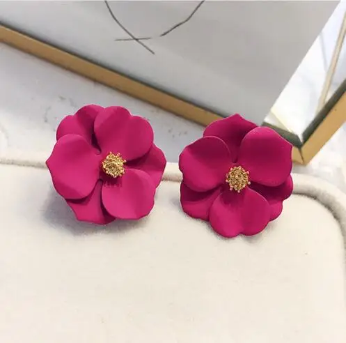 

New Fashion Bohemian Flower Stud Earrings for Women Elegant Charm Plant Earring Brincos Wedding Jewelry pendientes Bijoux CE334