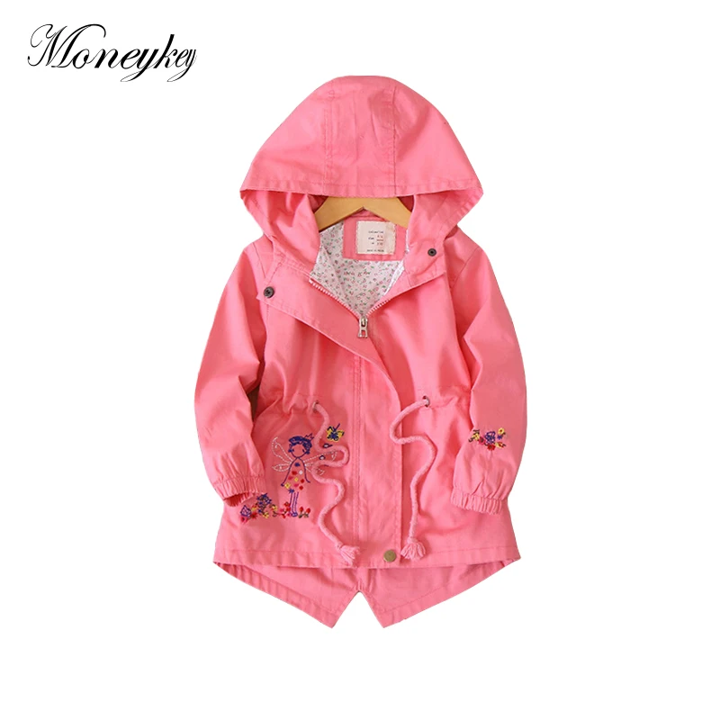 Flower Embroidered Jackets For Girls Hooded Baby Girl Windbreaker Toddler Girls Jacket And Coat Spring Autumn Kids Outerwear Flower Embroidered Jackets For Girls Hooded Baby Girl Windbreaker Toddler Girls Jacket And Coat Spring Autumn Kids Outerwear