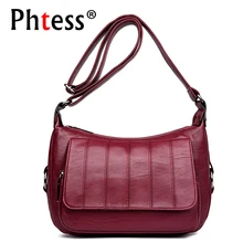 Женские клетчатые кожаные сумки через плечо, женские винтажные сумки-мессенджеры, маленькие сумки через плечо для женщин, женская сумка