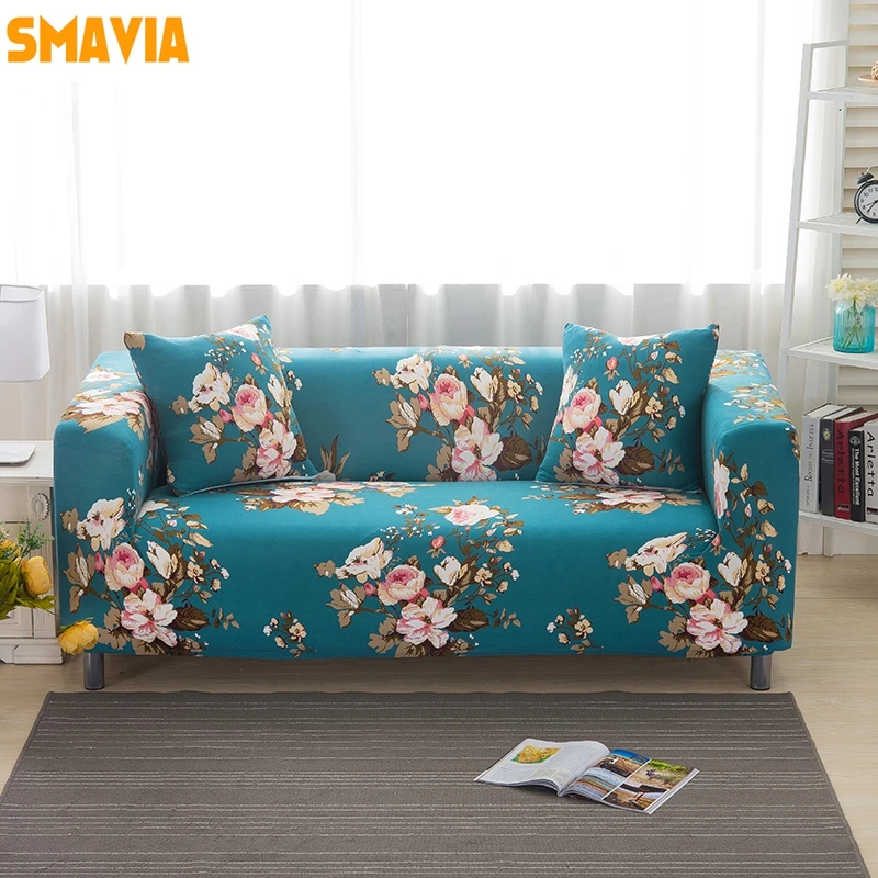 SMAVIA Pastoral Style Sofa Cover Non slip Elasticity