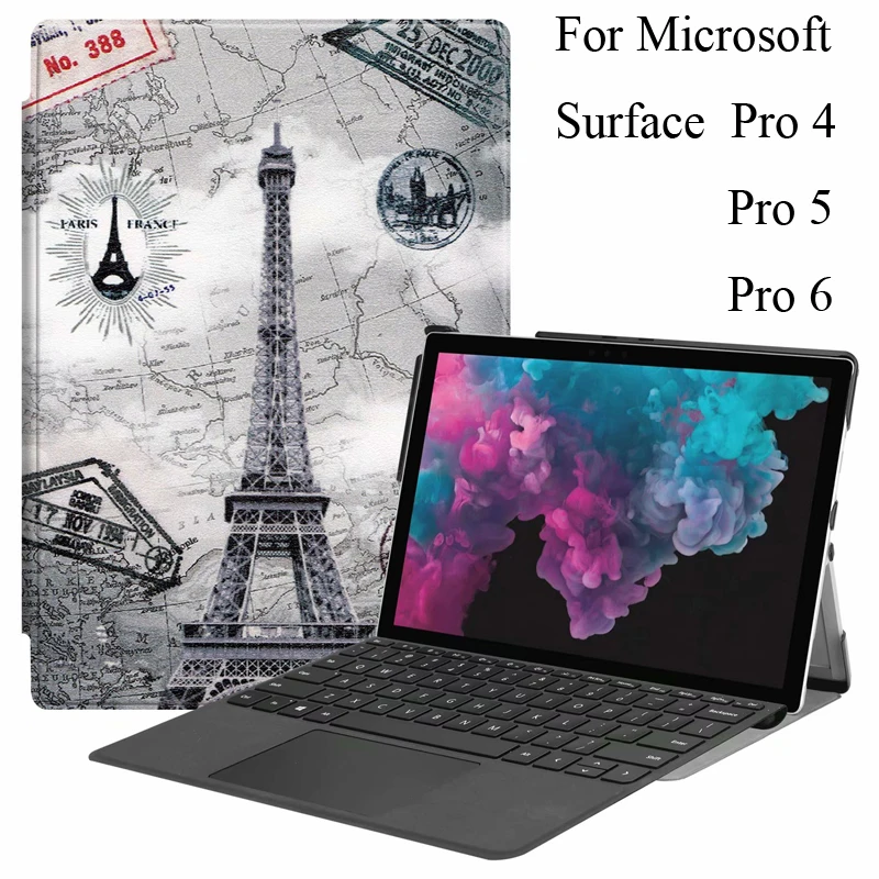 

For Microsoft Surface Pro 4 5 6 Case Fashion Protector SurfacePro 6 Pro5 Pro4 Cover Stand Casing Capa fundas Holder