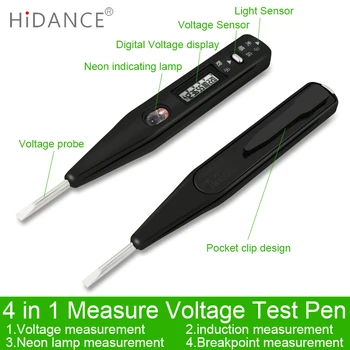 

HiDANCE Electric indicator voltage meter digital voltmeter 12V-500V Socket Wall AC DC Power Outlet Detector Sensor Tester Pen