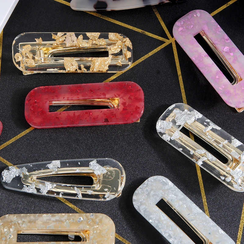 Acetate Hairpins Fashion hair jewelry for women french barrettes Girl Vintage Acrylic Leopard hair pins and clips hair accessory (16)