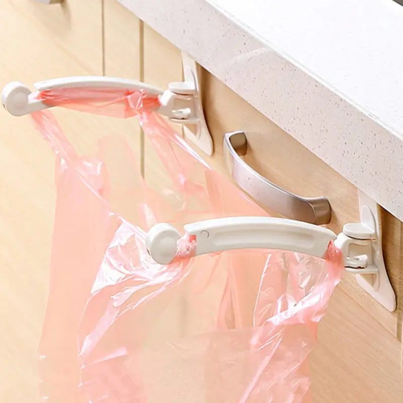 

1 Pair Kitchen Cupboard Smashing Tailgate Stand Storage Garbage Bags Hanging Hooks