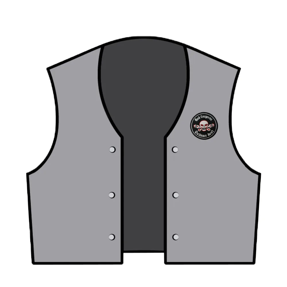 G0489 (4)GOD Forgives Outlaw Don't Motorcycle Embroidered Patch Iron On Patch for Jacket Vest Rider Patch
