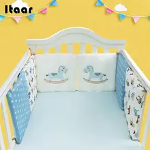 Детские Накладка для детской кроватки безопасная детская кроватка бампер постельное белье Fox комплект 6 шт. слон подушка для детской кроватки вокруг