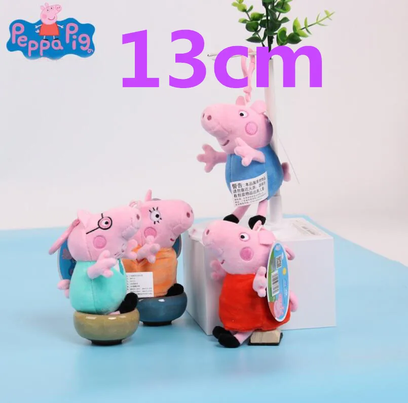 Оригинальный PEPPA Свинья 13 см 2018 горячие игрушки известного бренда мягкие милые Пеппа Джордж Мумия Папа мини плюшевые игрушки куклы день