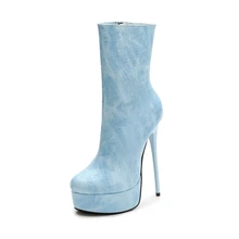 New Spring Fashion Boots Women Mid Calf Shoes Casual Autumn Black Pink Blue Slim Boot Zip Thin High Heels MS-A0056 цена New Spring Fashion Boots Women Mid Calf Shoes Casual Autumn Black Pink Blue Slim Boot Zip Thin High Heels MS-A0056 цены онлайн