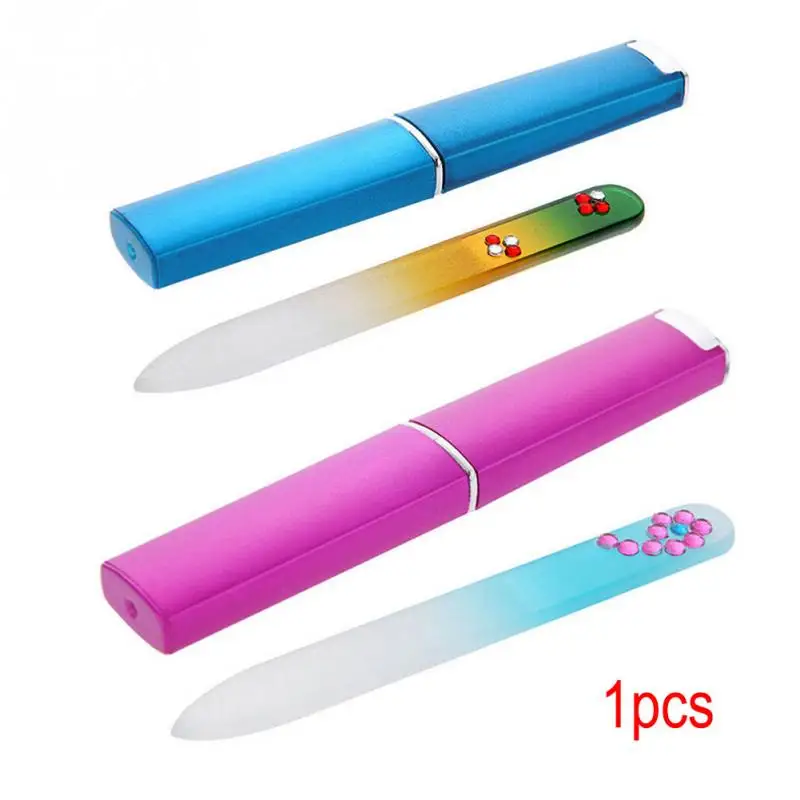 

New Hot Selling Professional Nail Tool Crystal Glass Nail File Polishing Tool With Barrelled Box